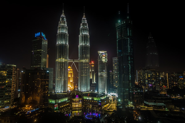 Skyline of Kuala Lumpur, Malaysia.