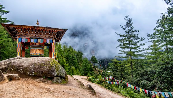 Prayer flags are everywhere in green Bhutan.