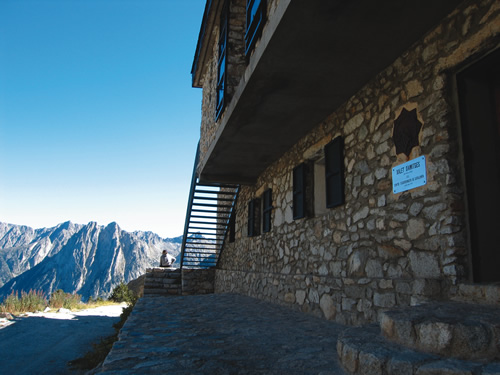 View from the refuge in the Pyrenees.