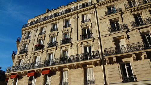 Apartment building in Paris.