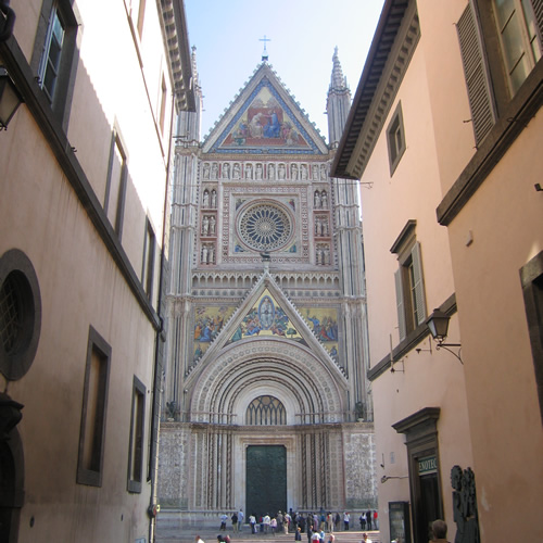 Cathedral at the center of Orvieto, Italy.