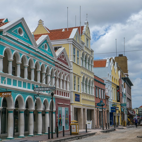 The city center is just as colorful.