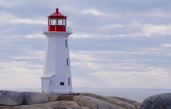 A lighthouse in Halifax, Nova Scotia.