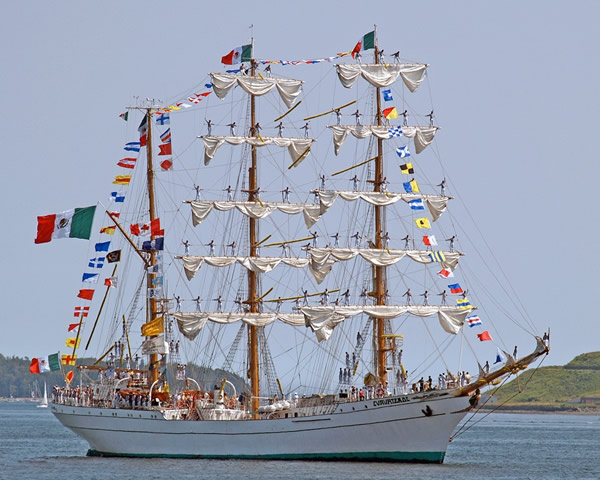 A tall ship in Halifax, Canada.