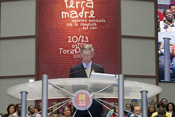 Prince Charles speaking at Terra Madre in Torino, Italy.