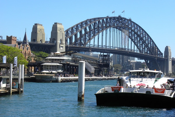 View of Sydney, Australia from the waterfront.