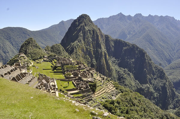 The iconic Machu Picchu, Peru, requires a major hike to reach the ruins.