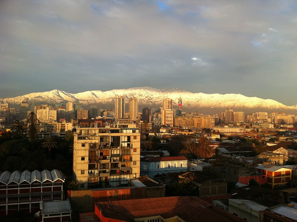 Santiago, Chile skyline.