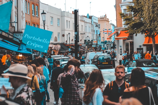 One of many international markets in London.