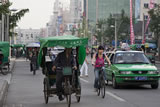 Bicycle taxi in China.